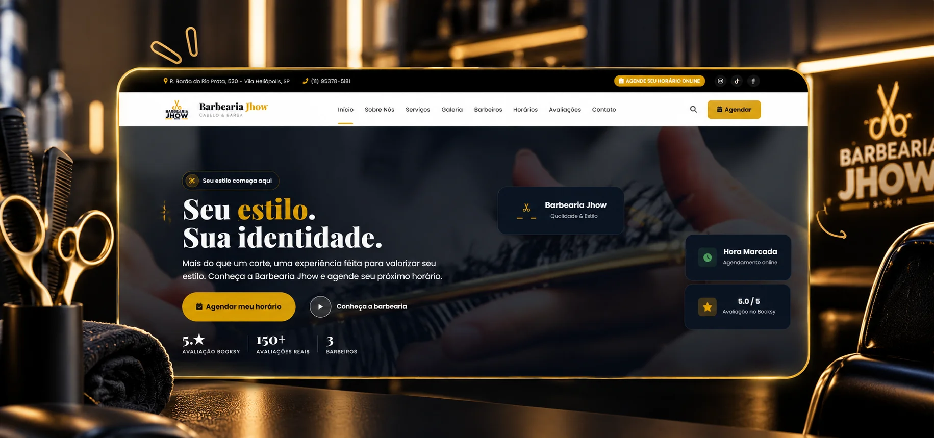 Projeto Barbearia Jhow - Agendamento e Serviços